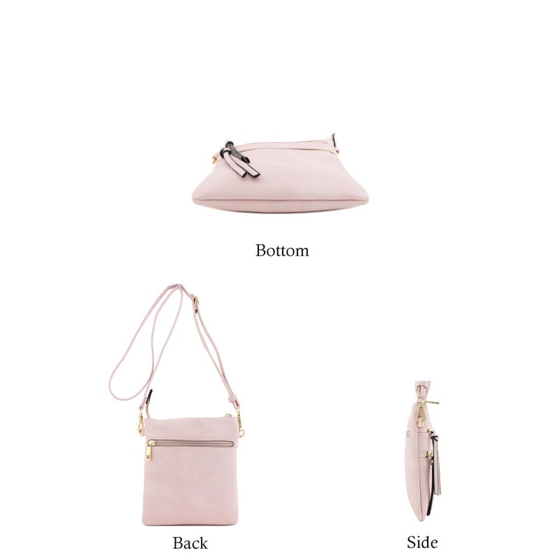 Isabelle Functional Multi Pocket Crossbody Bag (Blush) - Image 4